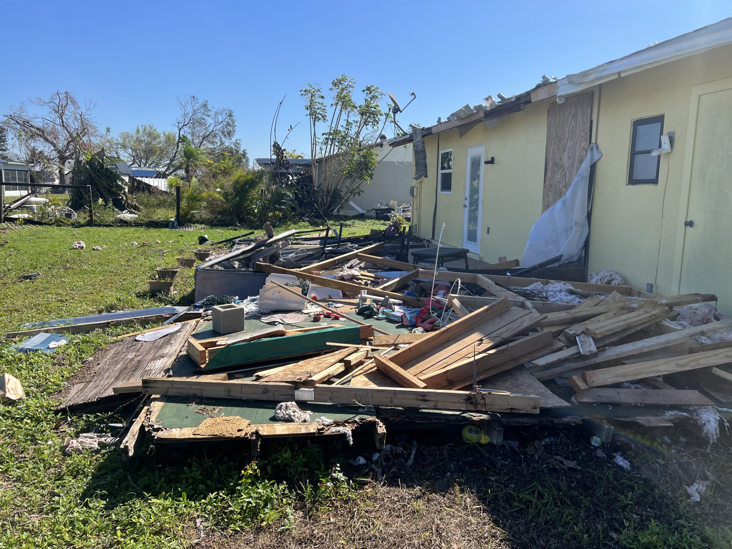 Junk removal from a hurricane damaged property